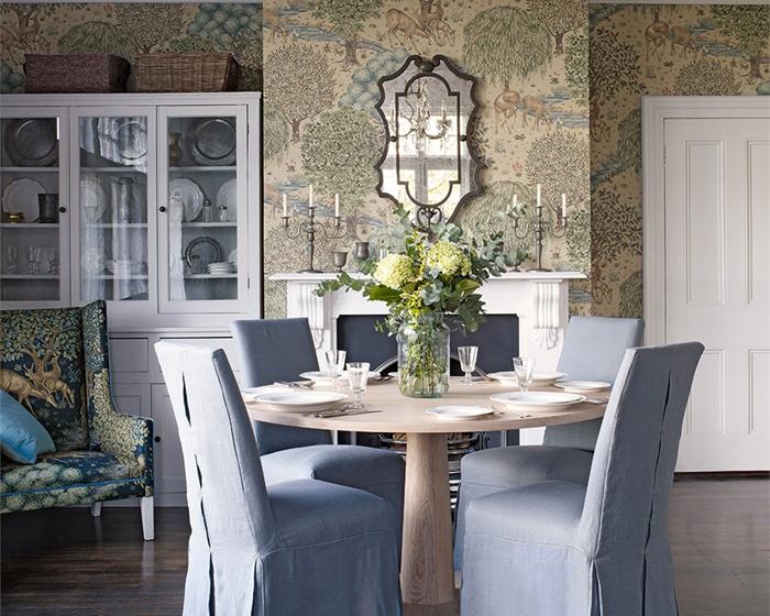 Morris & Co The Brook Linen 216478 Wallpaper
