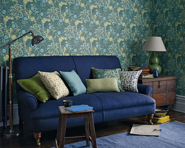 Morris & Co Seaweed Silver/Ecru 216467 Wallpaper