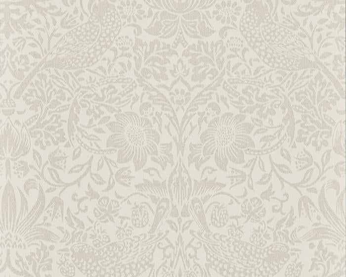 Morris & Co Strawberry Thief Ecru/Cream 216020 Wallpaper