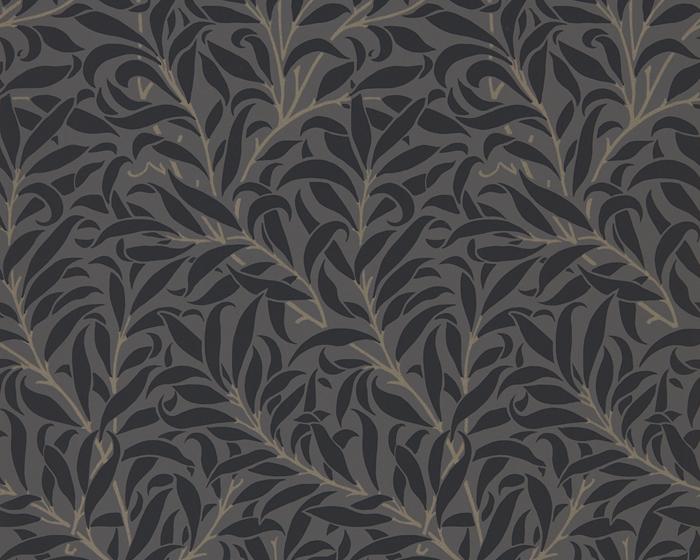 Morris & Co Willow Bough Charcoal/Black 216026 Wallpaper
