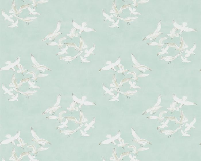 Sanderson Seagulls Eau De Nil 214586 Wallpaper