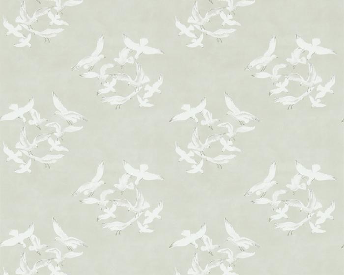 Sanderson Seagulls Stone 214587 Wallpaper Chapel Interiors