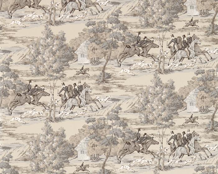 Sanderson Tally Ho Pearl/Grey 214599 Wallpaper
