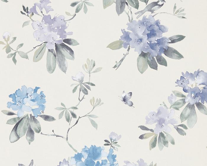 Sanderson Rhodera Amethyst/Charcoal 216266 Wallpaper
