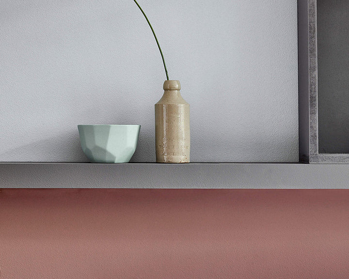 Little Greene Blush 267 Paint on a wall behind a bath