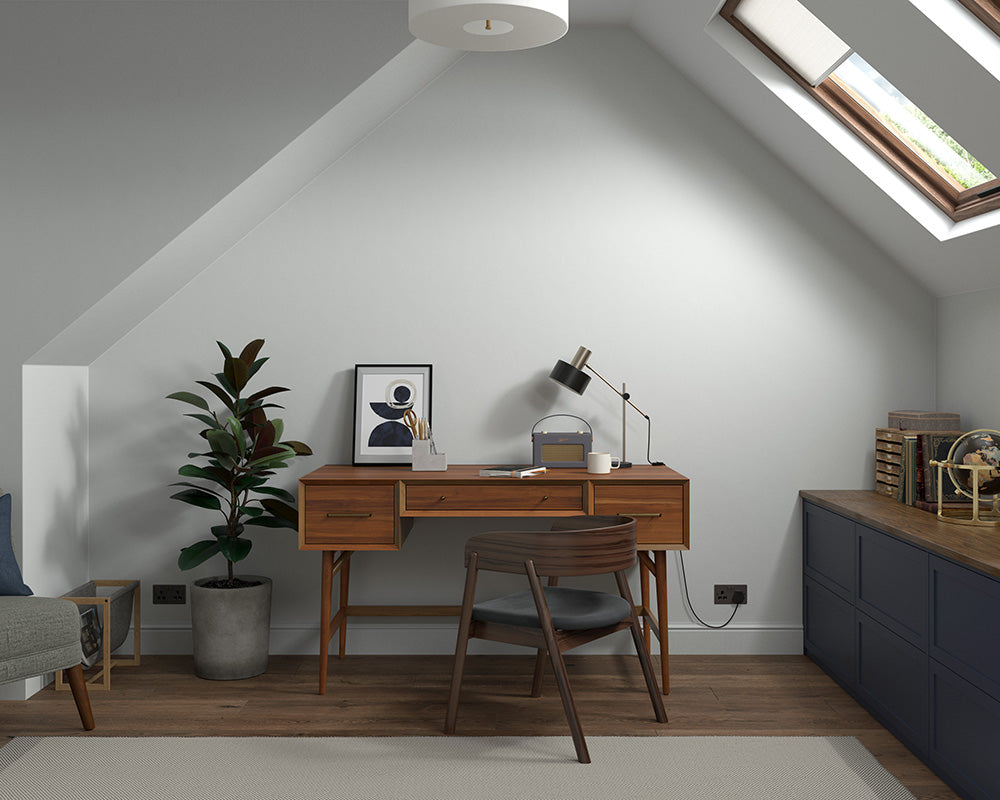 Dulux Heritage Beachcomb Grey Paint in Home Office