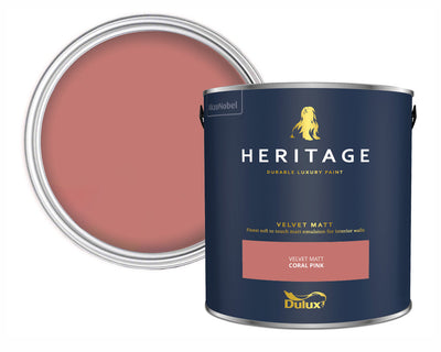 Dulux Heritage Coral Pink Paint Tin