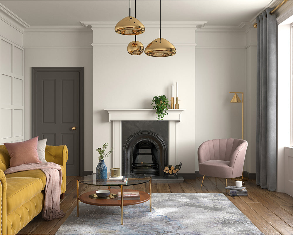 Dulux Heritage Grecian White Paint in Living Room