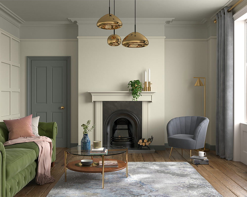 Dulux Heritage Green Earth Paint in Living Room