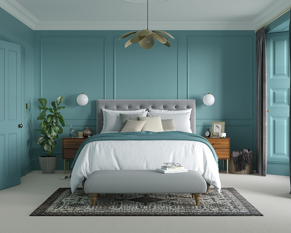 Dulux Heritage Maritime Teal Bedroom