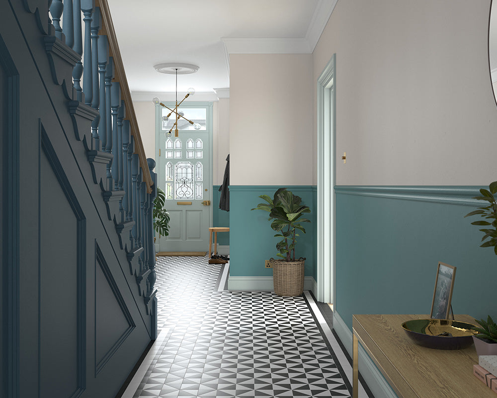 Dulux Heritage Maritime Teal Paint in Hallway