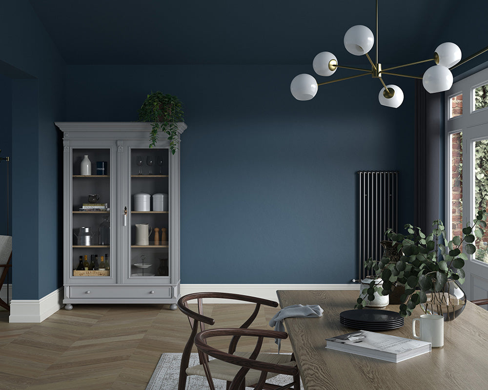 Dulux Heritage Midnight Teal Paint in Dining Room