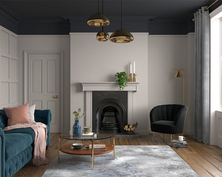 Dulux Heritage Pebble Grey Paint in Living Room