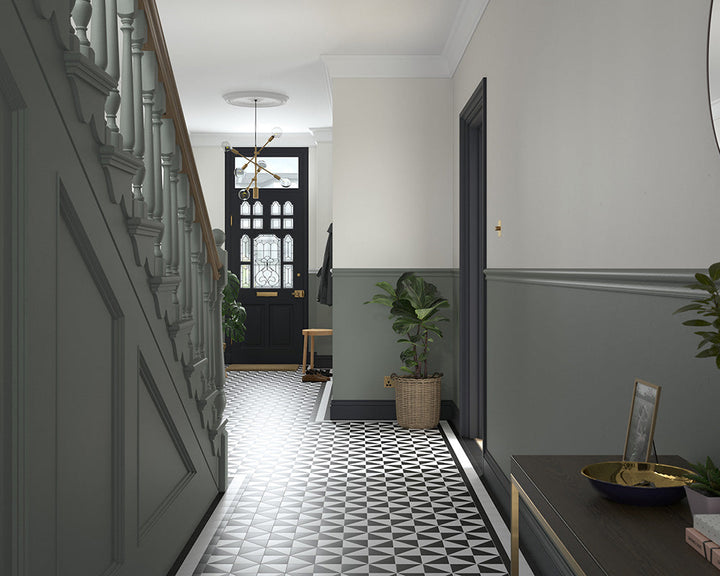 Dulux Heritage Waxed Khaki Paint in Hallway