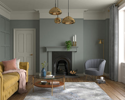 Dulux Heritage Waxed Khaki Paint in Living Room