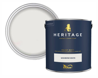 Dulux Heritage Wishbone White Paint Tin
