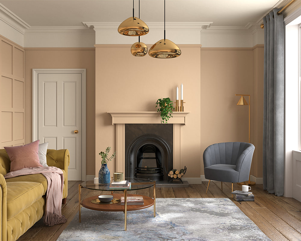 Dulux Heritage Buff Paint in Living Room