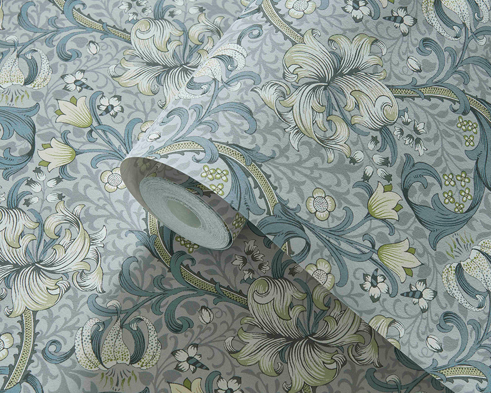Clarke & Clarke collaboration with William Morris Golden Lily Wallpaper