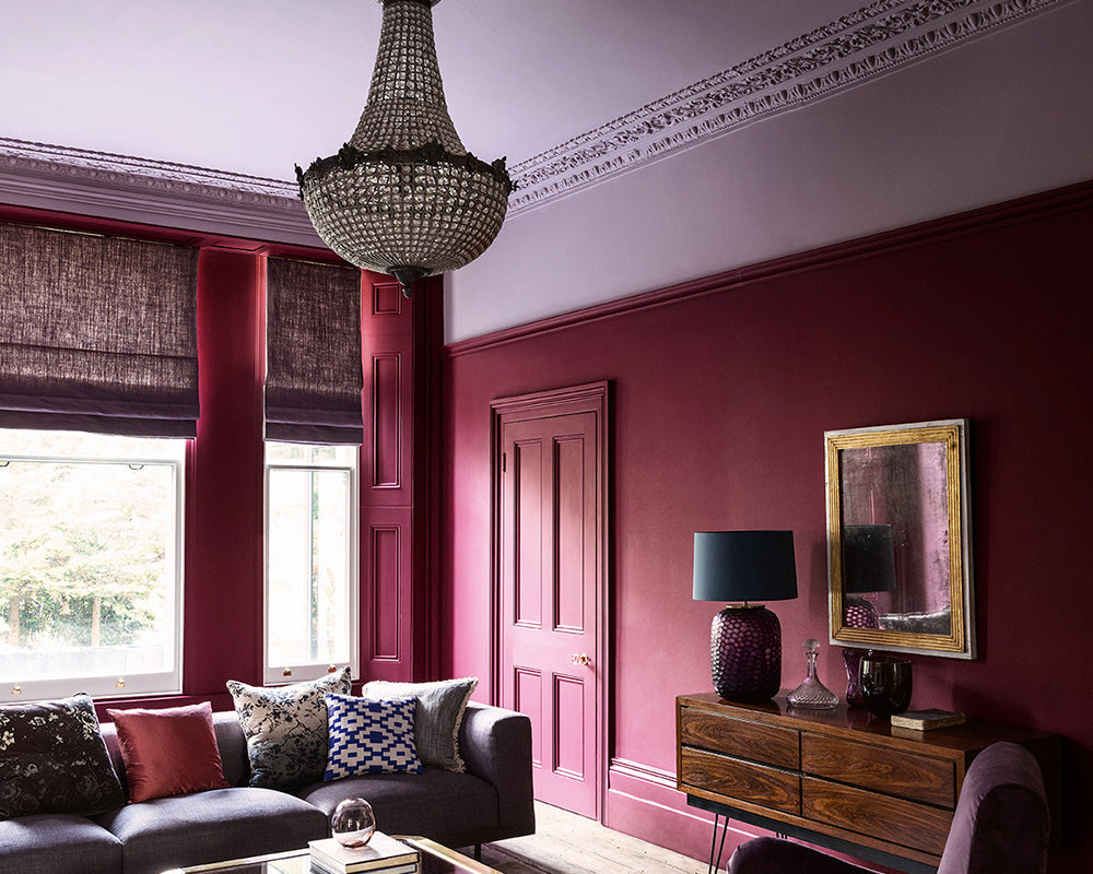 Paint & Paper Library Lady Char's Lilac paint on a ceiling