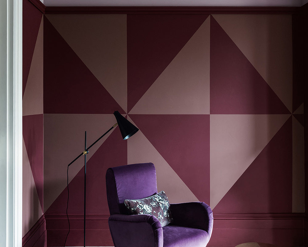 Paint & Paper Library Grenache Paint harlequin feature wall