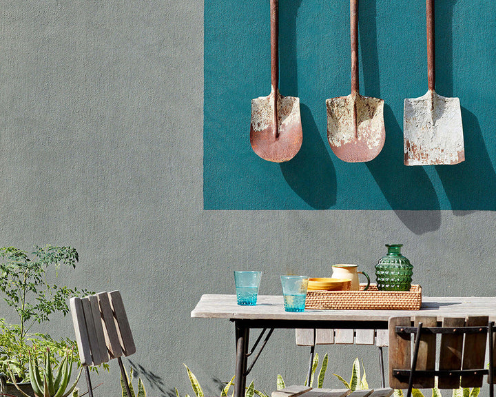 Little Greene Marine Blue 95 Paint on an exterior wall