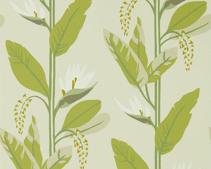 Harlequin Llenya Lime/Jade/Pebble 112238 Wallpaper
