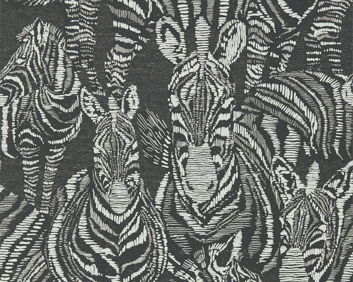 Harlequin Nirmala Jet/Chalk 112242 Wallpaper