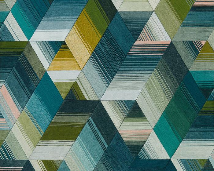 Harlequin Arccos Emerald/Blush 111970 Wallpaper