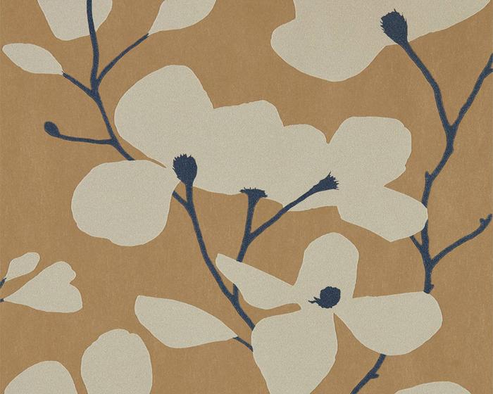 Harlequin Kienze Shimmer Antique Gold/Ink 111972 Wallpaper