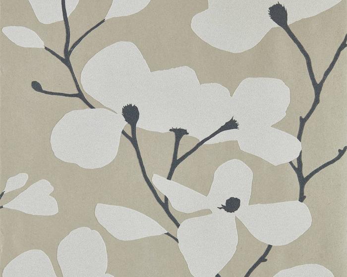 Harlequin Kienze Shimmer Gilver/Chalk 111974 Wallpaper