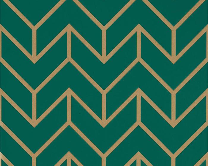 Harlequin Tessellation Teal/Gold 111984 Wallpaper