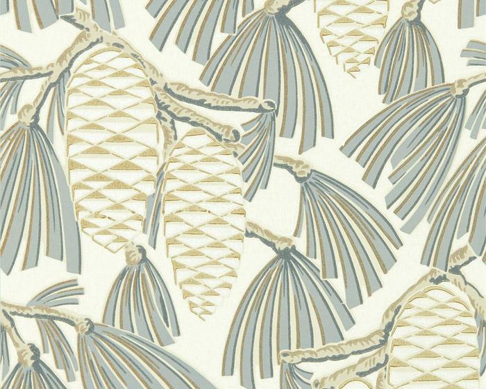 Harlequin Foxley Platinum/Gold 112128 Wallpaper