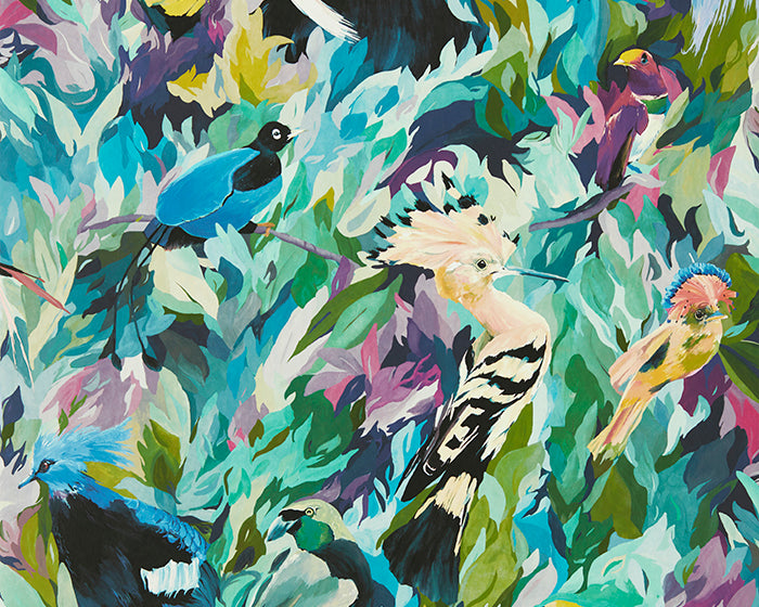 Harlequin Dance of Adornment Wilderness/Nectar/Pomegranate Wallpaper