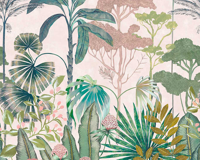 Harlequin Floreana Bleached Coral/Succulent/Fig Leaf