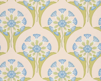 Little Greene Hencroft Blue Primula 0293ASISLAN Wallpaper