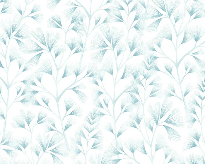 OHPOPSI Arabella Teal Cream Wallpaper JRD50118W