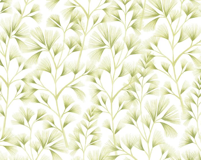OHPOPSI Arabella Green Cream Wallpaper JRD50120W