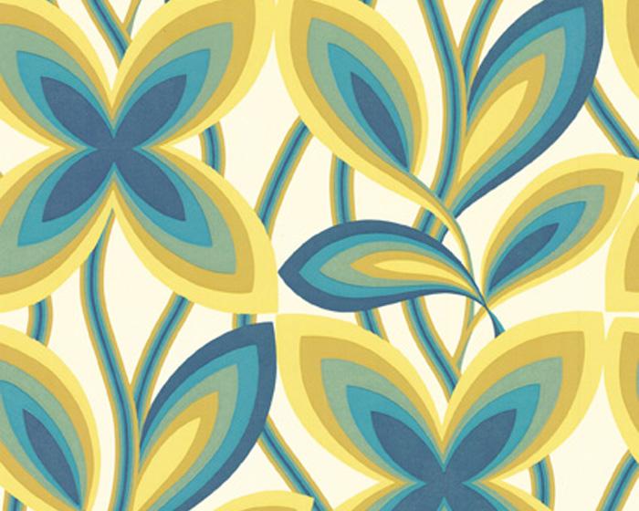 Little Greene Starflower Peacock 0282STPEACO Wallpaper
