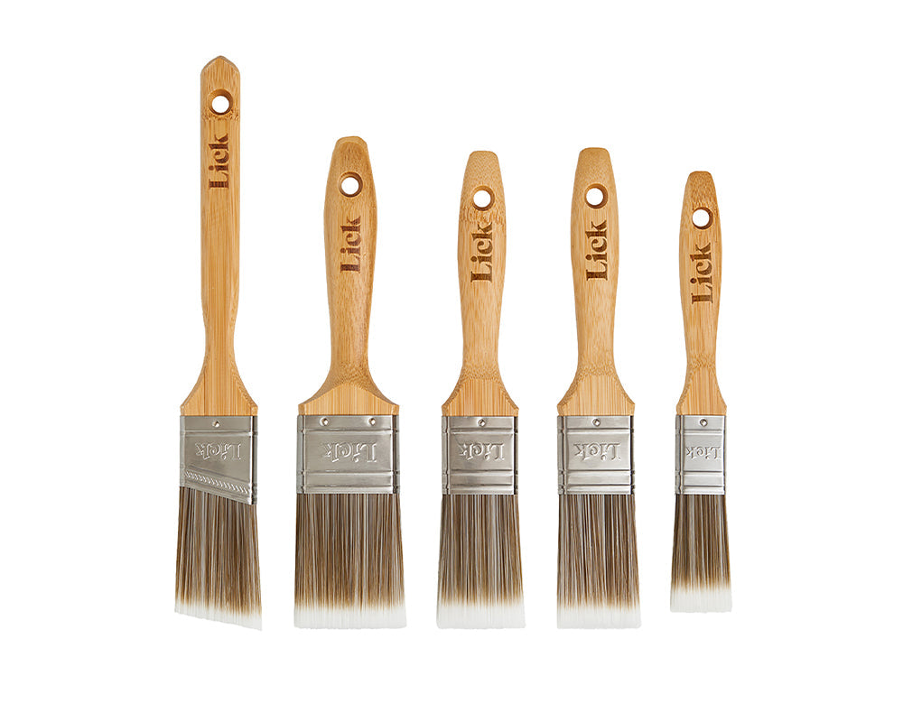 Lick Tools Flat & Sash Paint Brush Set - 5 Pack