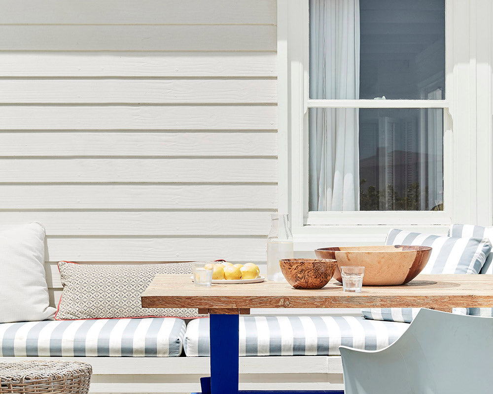 Little Greene Linen Wash 33 Paint on exterior cladding