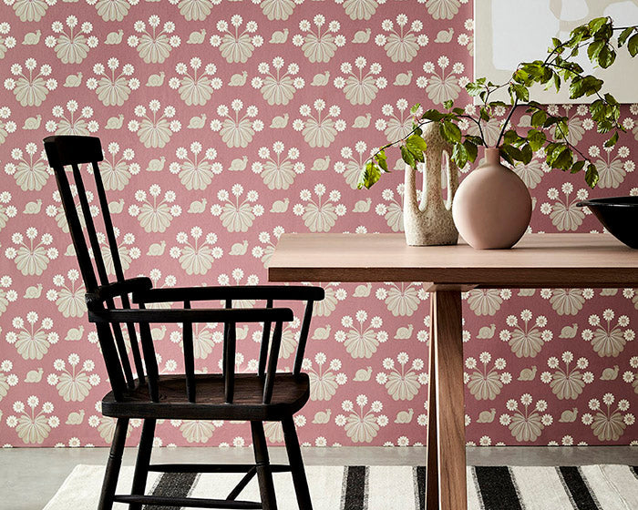 Little Greene Burges Snail Wallpaper in a home