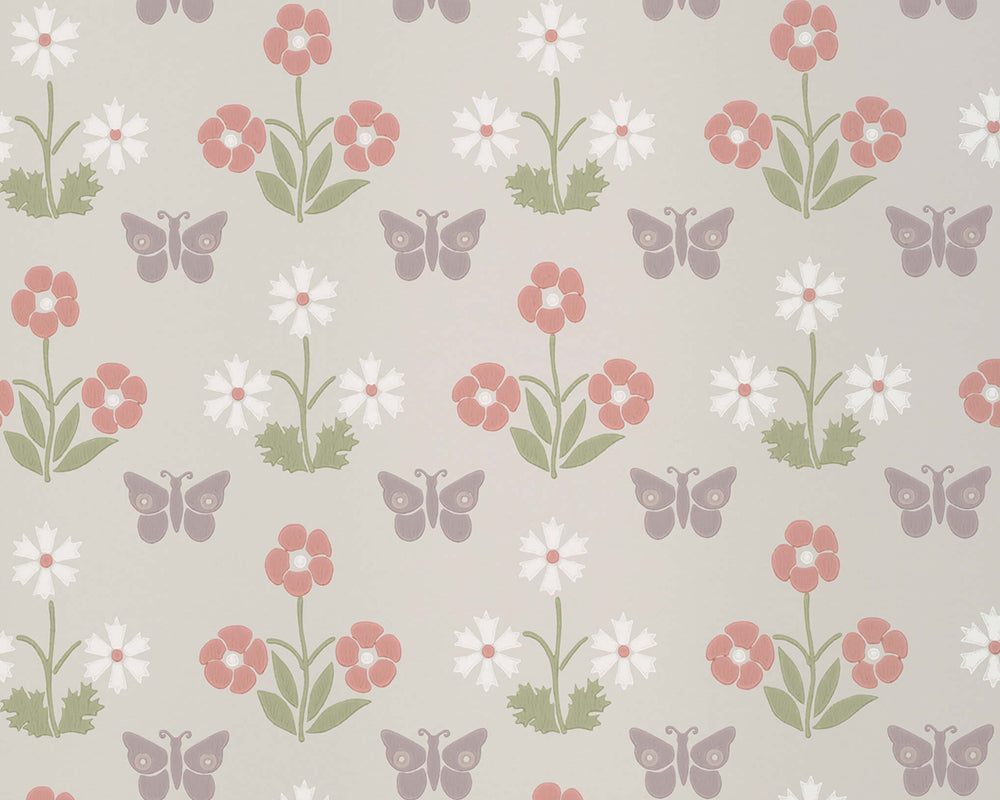Little Greene Burges Butterfly Wallpaper - Outlet