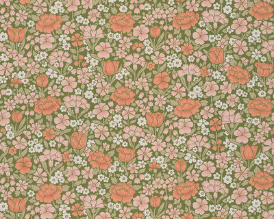 Little Greene Spring Flowers Wallpaper in Garden
