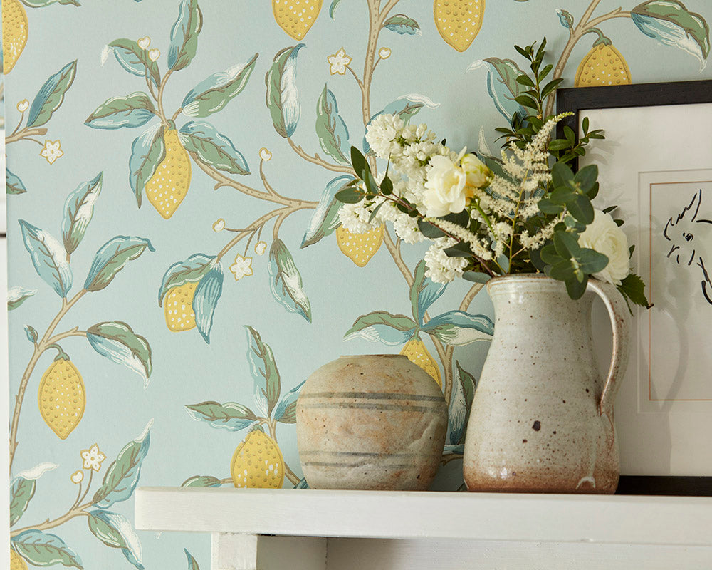 Morris & Co Lemon Tree Wallpaper Close Up