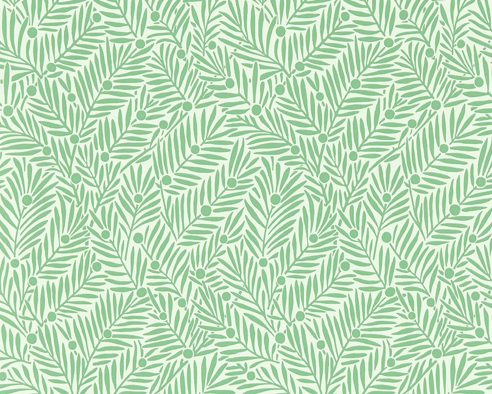 Morris & Co Yew & Aril Wallpaper in Spearmint