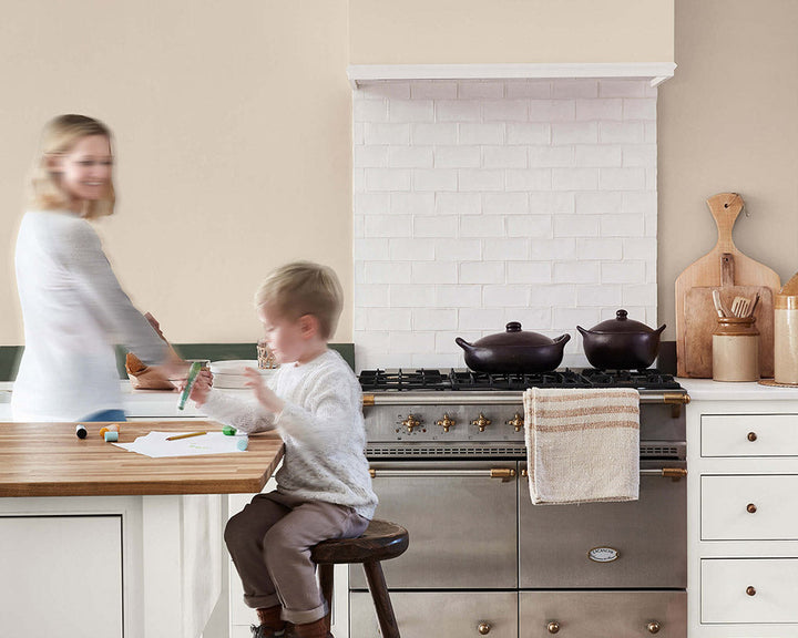 Little Greene Mushroom 142 Paint in a kitchen