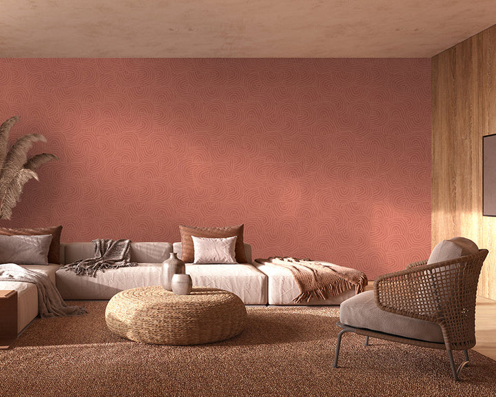 OHPOPSI Venation Wallpaper as a feature wall in a lounge