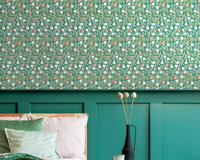OHPOPSI Tiny Tulip Wallpaper in a home