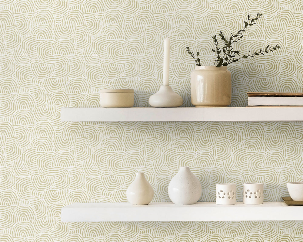 OHPOPSI Venation Mini Wallpaperin a home with shelving