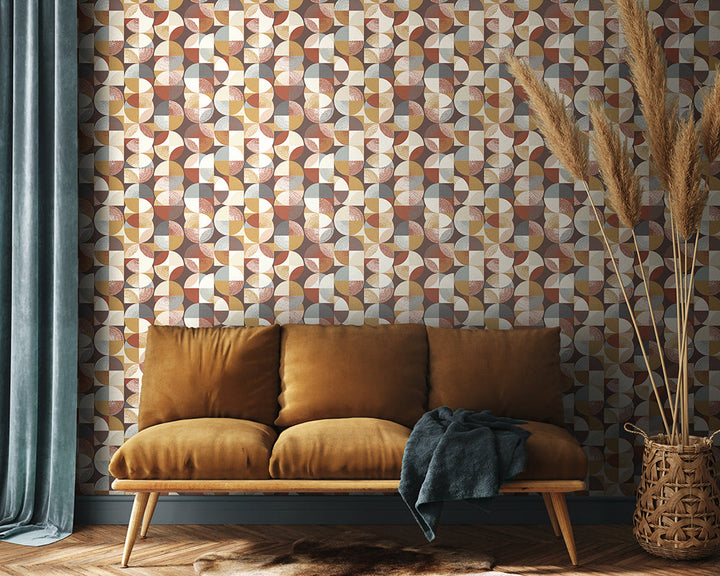 OHPOPSI Orb Wallpaper in a living room